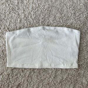 SHEIN White Ribbed Crop Top